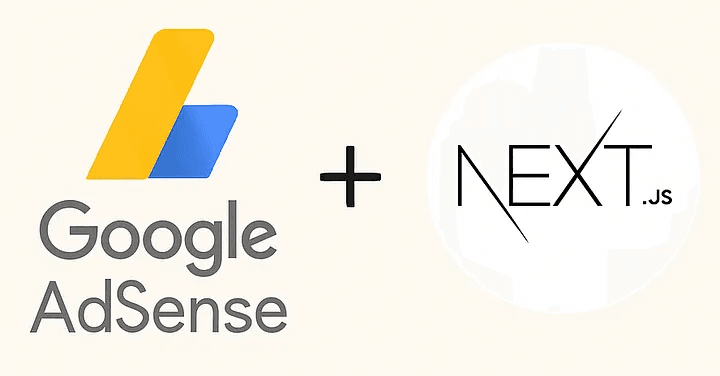 Google AdSense logo next to Next.js logo, representing integration between the two platforms